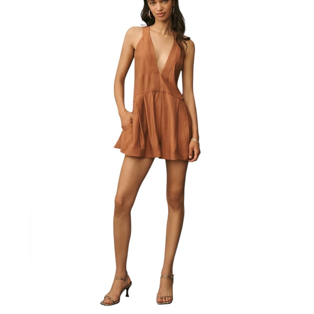 Anthropologie Brown Jumpsuit